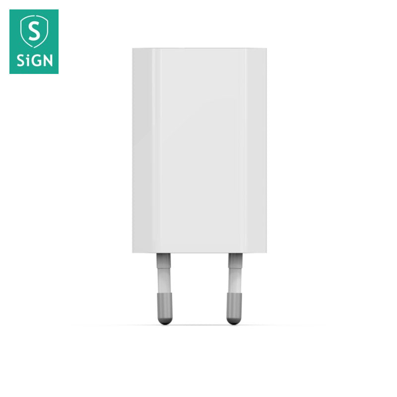 SiGN cargador de pared para iPhone, Android , 1A - Blanco